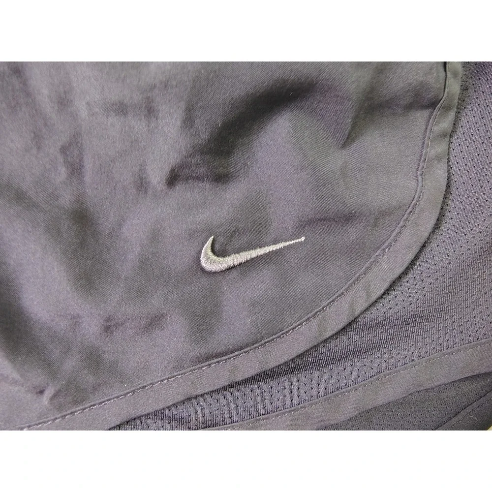 Nike Dri Fit Tempo Womens Running Shorts S Black Brief Lined Mesh Trim‎ Athletic